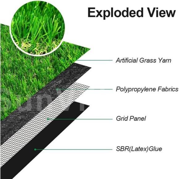 Artificial Grass Turf 3FTX10FT- Thick Fake Grass Pet Pad - Picture 2 of 6